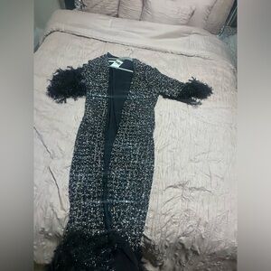 ASOS Edition Curve Sequin Faux Feather Duster